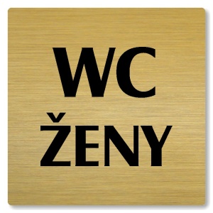 WC ženy, 118x118mm, zlatá, Nevada